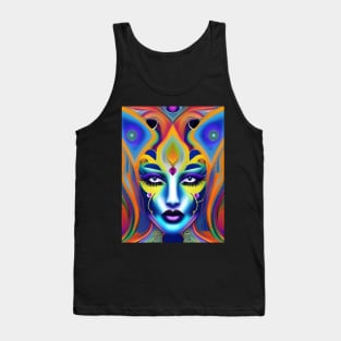 Catgirl DMTfied (6) - Trippy Psychedelic Art Tank Top
